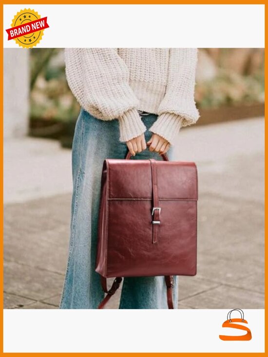 Genuine Leather Business Backpack 14\